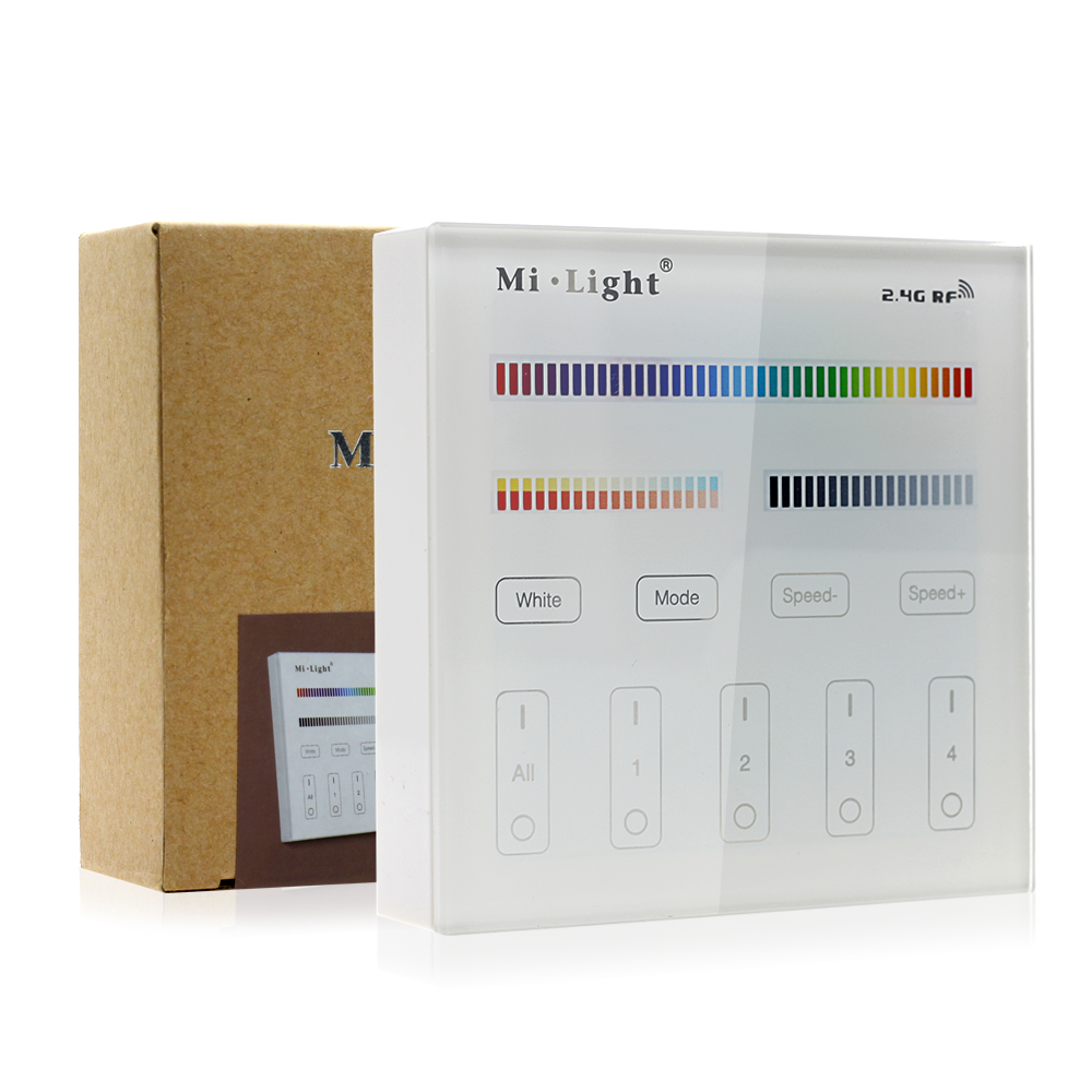 B4 4-Zone RGB+CCT Smart Panel Remote Controller For RGB+CCT LED Strip Lights B4 4-Zone RGB+CCT Smart Panel Remote Controller For RGB+CCT LED Strip Lights